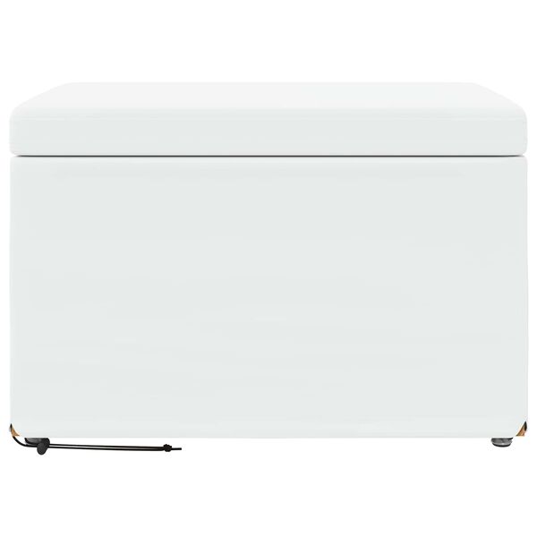 vidaXL Stolička Biela Falo&scaron;n&aacute; koža a inžinierovan&eacute; drevo