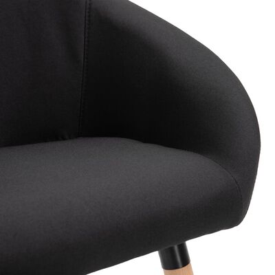 vidaXL Jedálenské stoličky 6 ks, čierne, látka