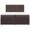 vidaXL Boxspring posteľ s matracom tmavohned&aacute; 200x200 cm l&aacute;tka