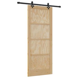 vidaXL Posuvn&eacute; dvere ORKDAL 86 x 211 cm Borovicov&yacute; mas&iacute;v Pr&iacute;rodn&aacute;