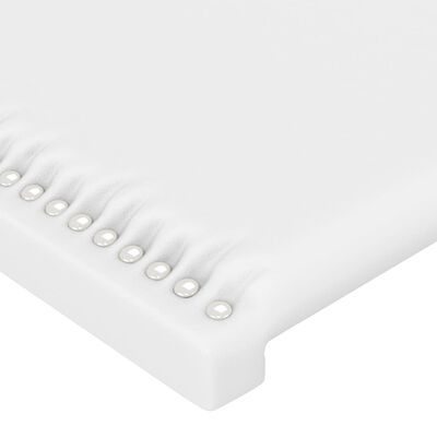 vidaXL Čelo postele s LED biele 80x5x78/88 cm umelá koža