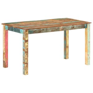 vidaXL Jed&aacute;lensk&yacute; st&ocirc;l, recyklovan&yacute; mas&iacute;v 140x70x76