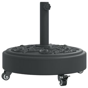 vidaXL Podstavec pod slnečn&iacute;k s kolesami pre &Oslash;38/48 mm tyče 27 kg kruh
