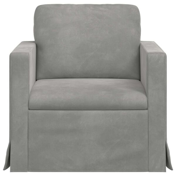 vidaXL Pohovka Svetlosiv&aacute; Celkov&eacute; rozmery: 78 x 78 x 80 cm (&Scaron; x H x V)