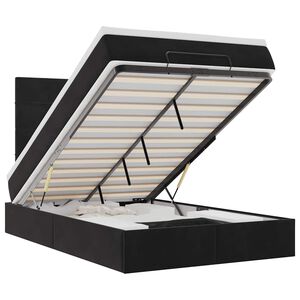 vidaXL Osmansk&yacute; r&aacute;m postele s matracmi čierna 120x190 cm zamat