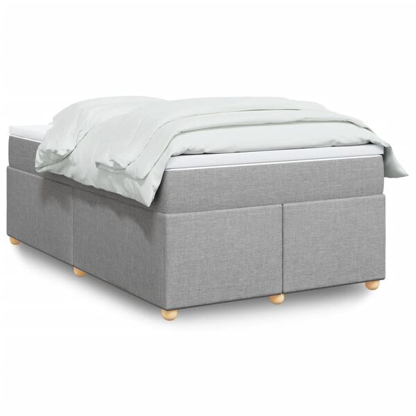 vidaXL Boxspring posteľ s matracom bledosiv&aacute; 120x200 cm l&aacute;tka