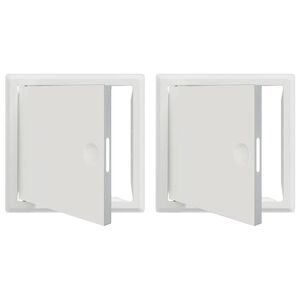 vidaXL Access Panel 2 ks Biela 23 x 23 x 3 cm Oceľ