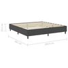 vidaXL Posteľ boxspring tmavošedá látková 200x200 cm