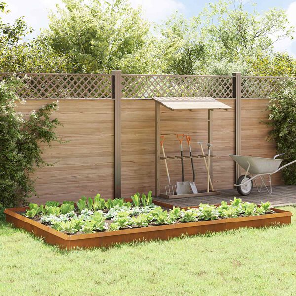 vidaXL Slim&aacute;kov&eacute; z&aacute;brany 16 pcs Hrdzav&yacute;