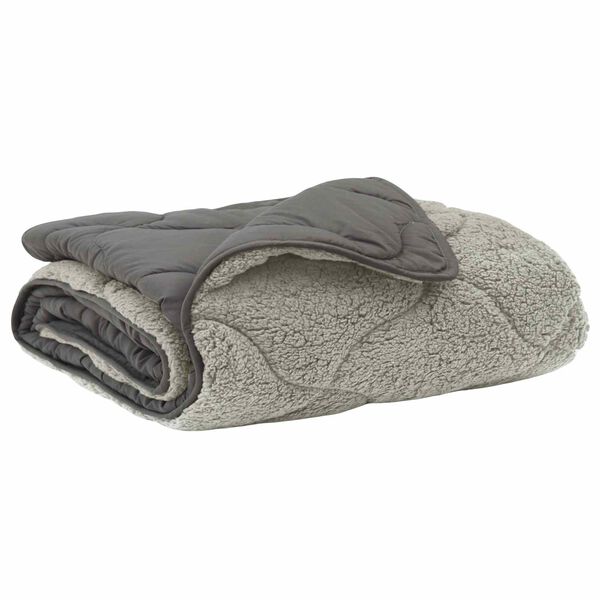 vidaXL Prikr&yacute;vka na cel&yacute; rok &Scaron;nurovan&yacute; Svetlosiv&aacute; 140 x 220 cm