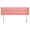 vidaXL Čelo postele so z&aacute;hybmi ružov&yacute; 147x16x78/88 cm zamat