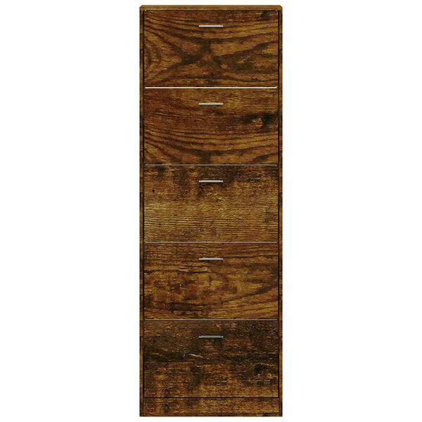 vidaXL Botn&iacute;k dymov&yacute; dub 59x17x169 cm spracovan&eacute; drevo