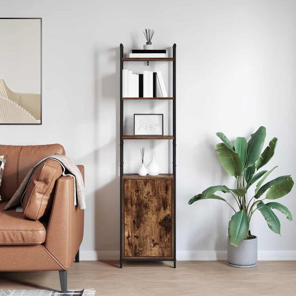 vidaXL Knižnica Dymov&aacute; dub 40 x 24 x 161 cm Kompozitn&eacute; drevo