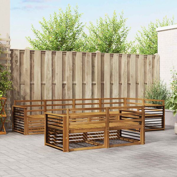 vidaXL Z&aacute;hradn&aacute; s&uacute;prava gaučov 7 pcs Pr&iacute;rodn&aacute; Pevn&eacute; ak&aacute;ciov&eacute; drevo