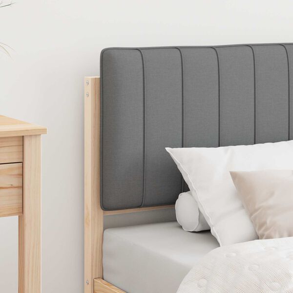 vidaXL R&aacute;m postele s čal&uacute;nen&yacute;m čelom Svetlosiv&aacute; 80 x 200 cm