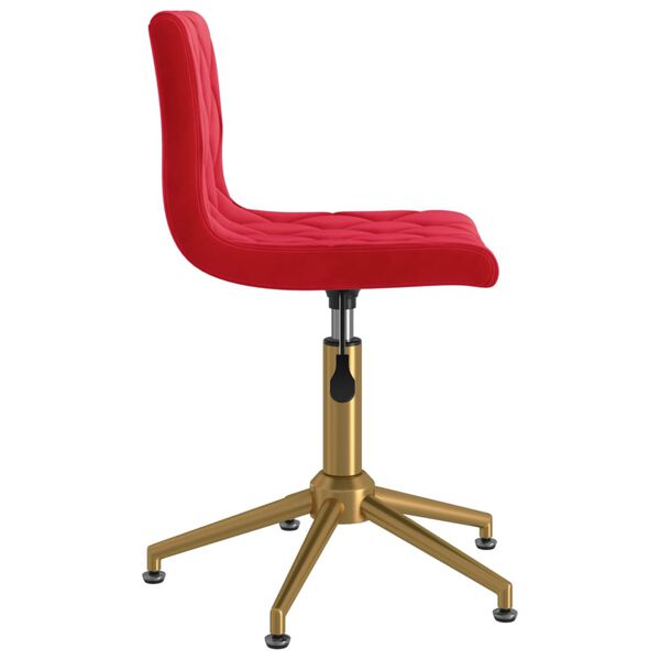 vidaXL Otočn&eacute; jed&aacute;lensk&eacute; stoličky 4 ks v&iacute;novo-červen&eacute; zamatov&eacute;