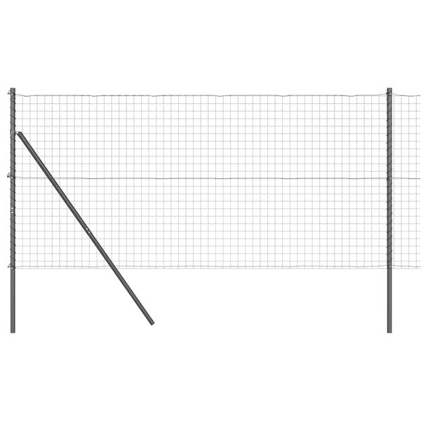 vidaXL Plot s podperou Siv&aacute; 1 x 10 m Ocel a PVC