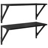 vidaXL Stenn&eacute; police 2 ks Čierny dub 60 x 25 x 25,5 cm