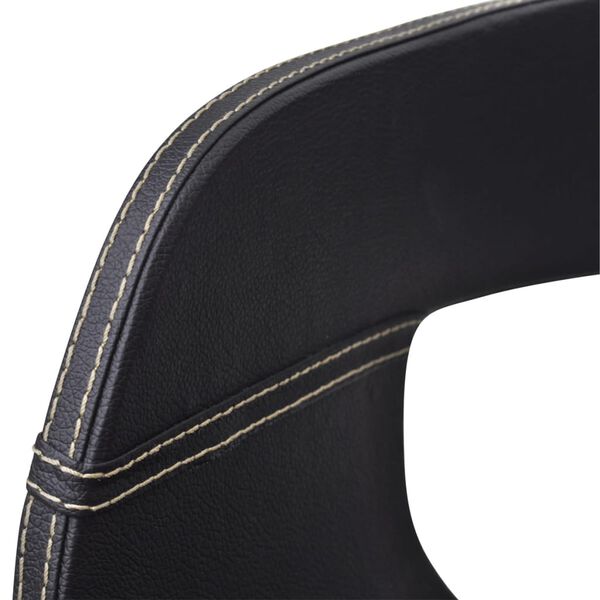 vidaXL Jed&aacute;lensk&eacute; stoličky 2 ks čierne oh&yacute;ban&eacute; drevo a umel&aacute; koža