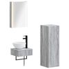 vidaXL Set kabinetov do k&uacute;peľne 4 pcs Siv&yacute; Sonoma 43 x 11,5 x 60,5 cm