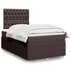 vidaXL Boxspring posteľ s matracom tmavohned&aacute; 120x190 cm l&aacute;tka