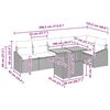 vidaXL Záhradný jedálenský set s vankúšom 7 pcs Sivá a hnedá