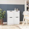 vidaXL Komody 2 ks biele 30x30x70 cm spracovan&eacute; drevo