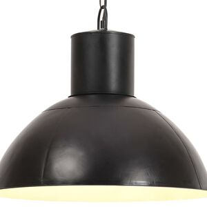 vidaXL Z&aacute;vesn&aacute; lampa 25 W, čierna, okr&uacute;hla 48 cm E27