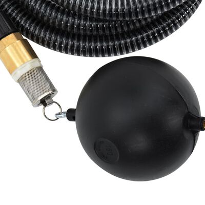vidaXL Odsávacia hadica s mosadznými spojkami, čierna 1,1" 20 m, PVC