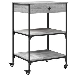 vidaXL Kuchynsk&yacute; voz&iacute;k siv&yacute; dub sonoma 60x48x89,5 cm kompozitn&eacute; drevo