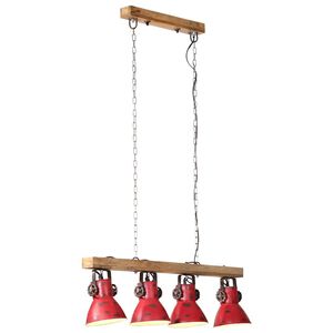 vidaXL Z&aacute;vesn&aacute; lampa 25 W &scaron;muhovan&aacute; červen&aacute; 90x24x111 cm E27
