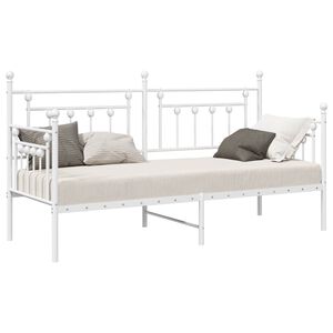 vidaXL R&aacute;m pohovky Biela 75 x 190 cm Oceľ
