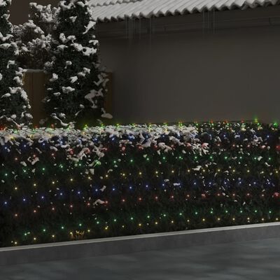 vidaXL Vianočná svetelná sieť farebná 3x2 m 204 LED interiér exteriér
