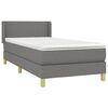 vidaXL Boxspring posteľ s matracom tmavosiv&aacute; 90x190 cm l&aacute;tka