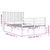 vidaXL R&aacute;m postele s čelom mal&eacute; dvojl&ocirc;žko mas&iacute;vne drevo