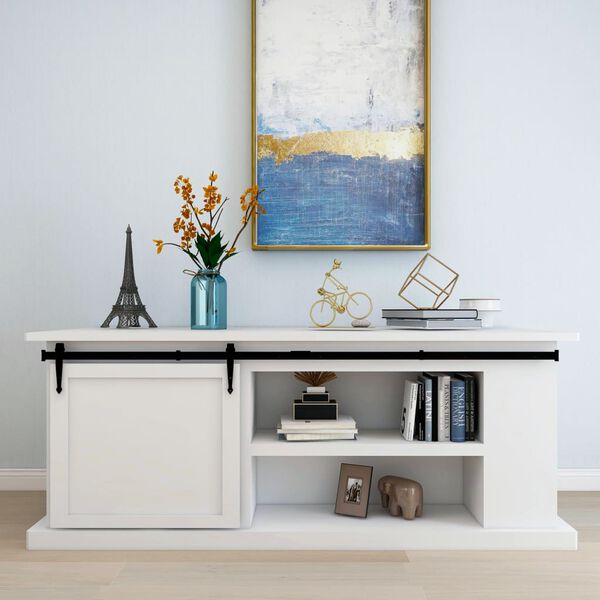 vidaXL Mini kovanie na posuvn&eacute; dvere skrinky, uhl&iacute;kov&aacute; oceľ 183 cm