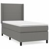 vidaXL Boxspring posteľ s matracom tmavosiv&aacute; 90x190 cm l&aacute;tka