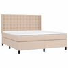 vidaXL Boxspring posteľ s matracom kapuč&iacute;nov&aacute; 160x200 cm umel&aacute; koža