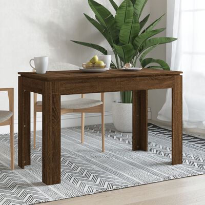 vidaXL Jedálenský stôl hnedý dub 120x60x76 cm kompozitné drevo