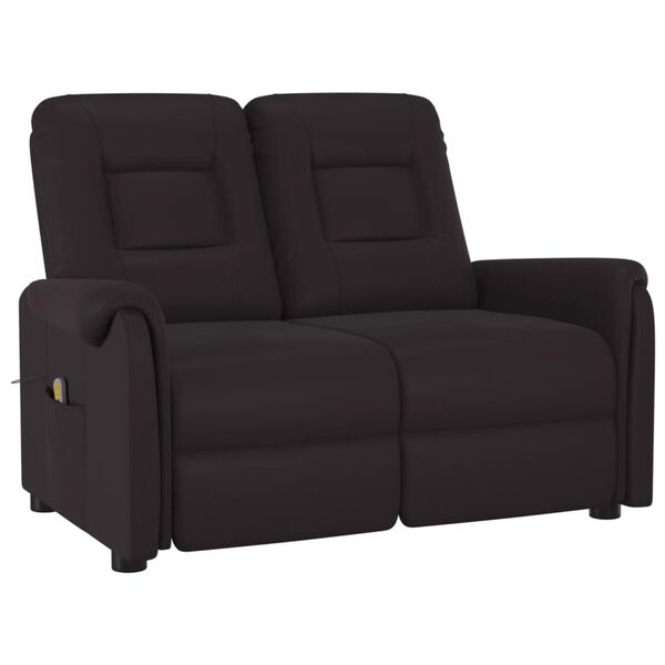 vidaXL 2-miestne sklápacie masážne kreslo, čierne, umelá koža