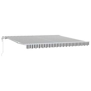 vidaXL Automaticky zaťahovacia mark&iacute;za antracit a biela 400x300 cm