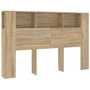 vidaXL Čelo postele so skrinkou dub sonoma 160x18,5x104,5 cm