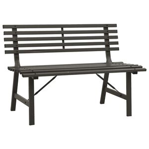 vidaXL Z&aacute;hradn&aacute; lavička 110 cm oceľov&aacute; čierna
