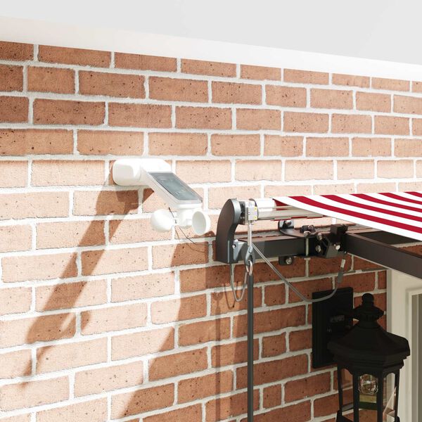 vidaXL Text&iacute;lia na slnečn&iacute;k s Červen&aacute; a Biela 400 &times; 300 cm Polyester