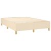 vidaXL Boxspring posteľ s matracom kr&eacute;mov&yacute; 140x190 cm l&aacute;tka