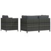 vidaXL 4-dielna záhradná sedacia súprava s podložkami sivá polyratan