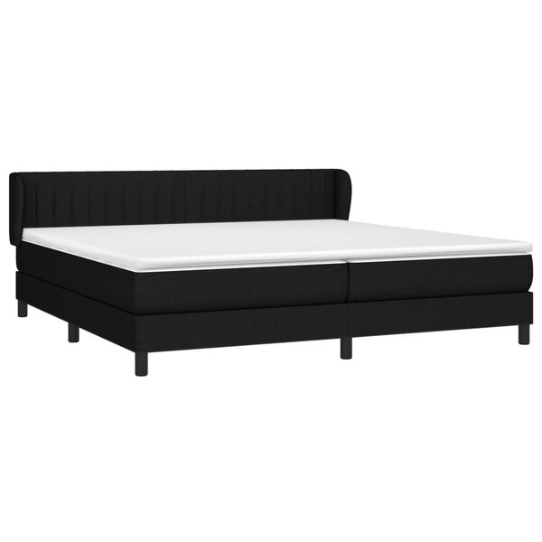 vidaXL Boxspring posteľ s matracom čierna 200x200 cm l&aacute;tka
