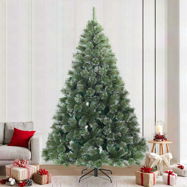 vidaXL Umel&yacute; vianočn&yacute; stromček so snehovou pokr&yacute;vkou Zelen&aacute; 240 cm