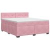 vidaXL Posteľ boxspring s matracom Ružov&aacute; 140 x 200 cm Zamat