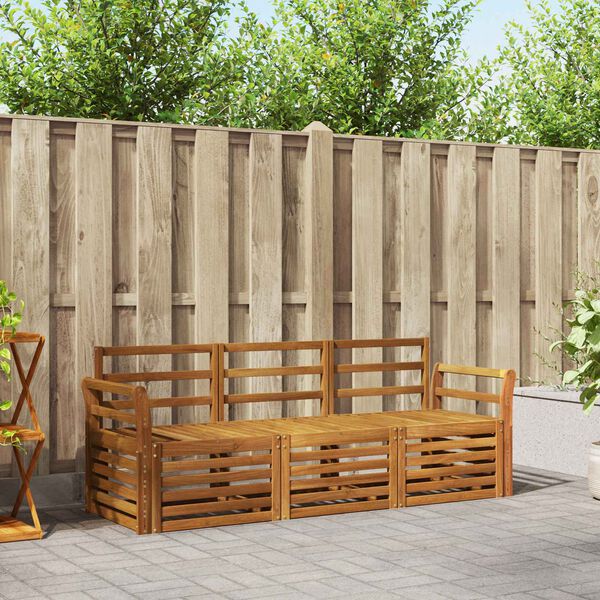 vidaXL S&uacute;pravy pohoviek 3 pcs Pr&iacute;rodn&aacute; Pevn&eacute; ak&aacute;ciov&eacute; drevo